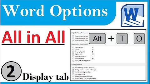 MS Word 2010 Options Display tab in pashto | winword 2010 Options Display tab in pashto