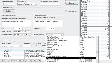 Quickbooks Inventory Setup