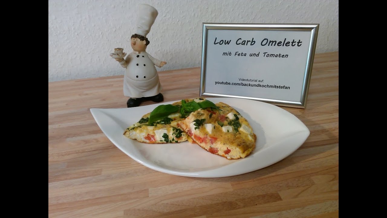 Low Carb Omelett mit Feta und Tomate / Rezept / Tutorial - YouTube