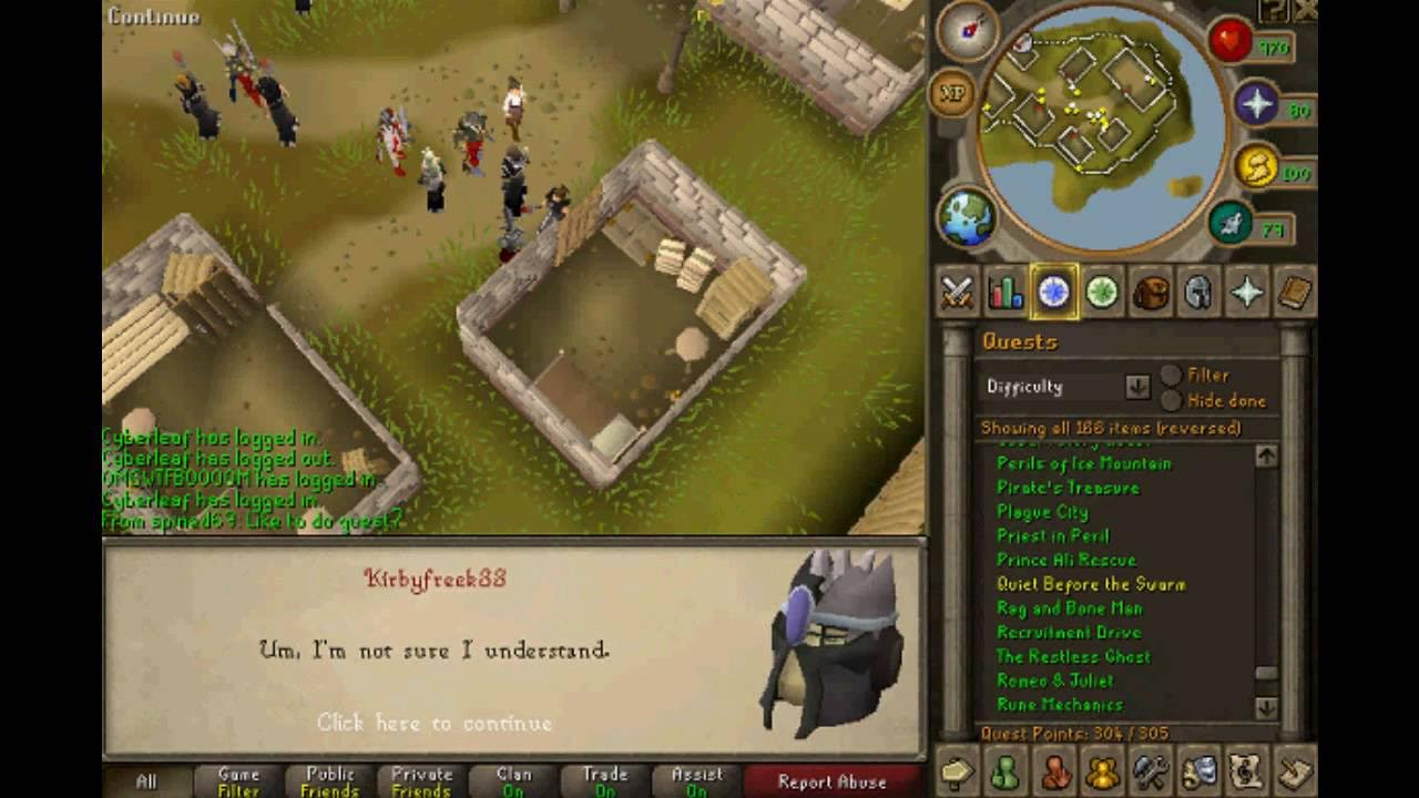 Let's Quest in Runescape Quiet before the Swarm part 3 YouTube
