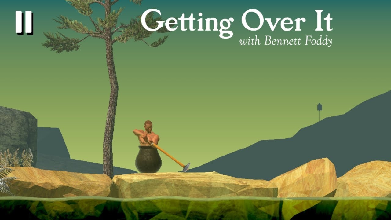 Playing getting over it with Bennett Foddy - YouTube