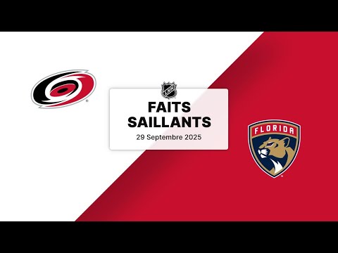 Hurricanes vs Panthers | Match préparatoire 29/09/25 | Faits saillants