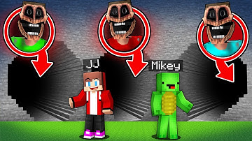Mikey and JJ Found Longest Scary 3 Mimics Tunnel at Night in Minecraft - Maizen?!