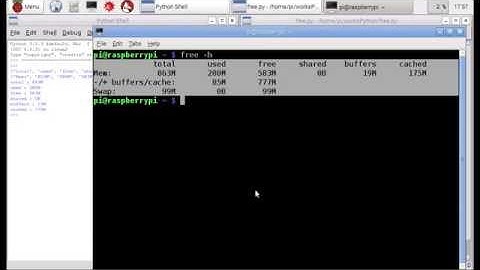 Python display memory usage on Raspberry Pi
