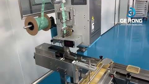 Automatic mooncake and tray box sorting feeding flow bag packaging machine