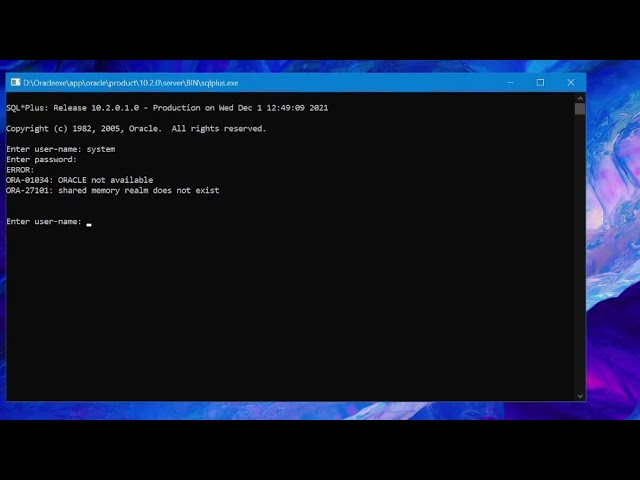 FIX ORA-01034 & ORA-27101 (Oracle not avaliable/shared memory realm does  not exist) #ora01034 - YouTube