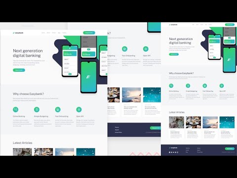 ?Build Online Banking Complete website with HTML and CSS| HTML&CSS website design tutorial 2021