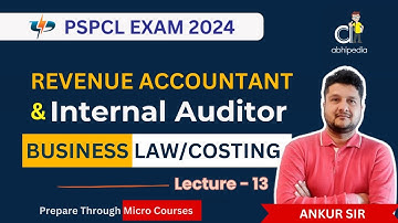 PSPCL Exam 2024 | RA / IA | Business Law/Costing | Sale of Good Act | Lecture -13 | Micro course |