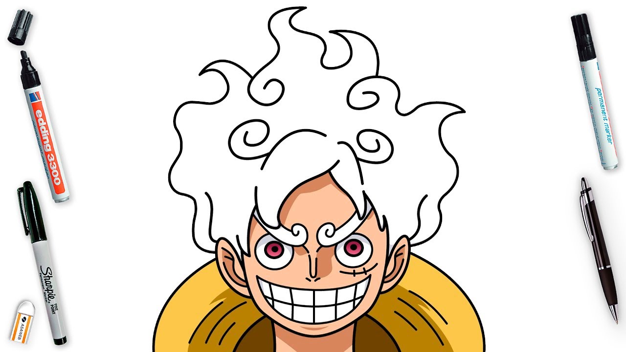 How To Draw Luffy Gear Five Easy Step By Step Sun God Nika From One 