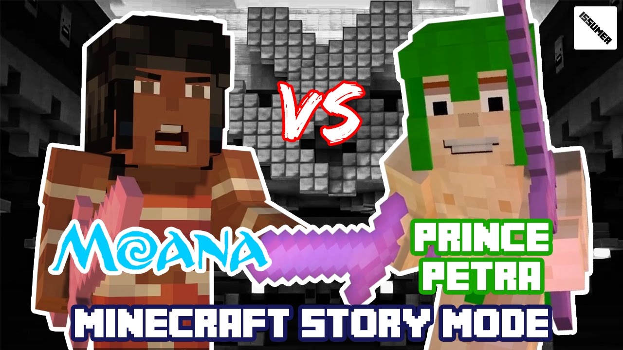 Moana VS Petra(Male) Arena Fight!? Minecraft Story Mode 