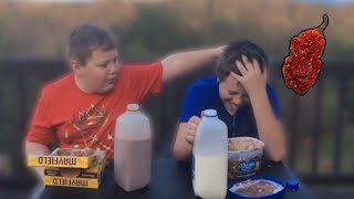 two kids cry after eating carolina reaper the worlds hottest pepper