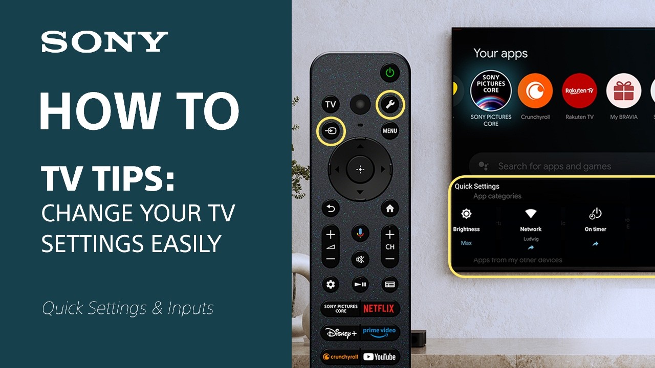 Sony Input Option Tips Video | Quick Settings & Input Menu: Change Settings Quickly and ...