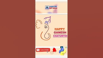 Ganesh Chaturthi Status by Python Turtle Graphics | Ganesh ji drawing status in Python Turtle