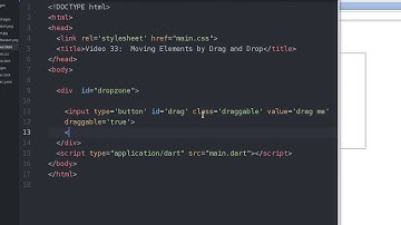 Dart Web Programming for Beginners:  33 Moving Elements by Drag and Drop