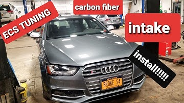 ECS tuning b8 s4 carbon fiber intake install