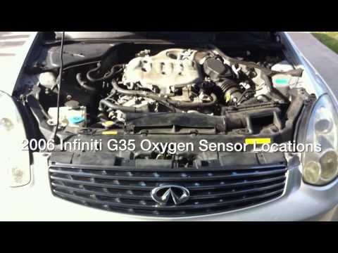 2006 Infiniti G35 Oxygen O2 Sensor Locations