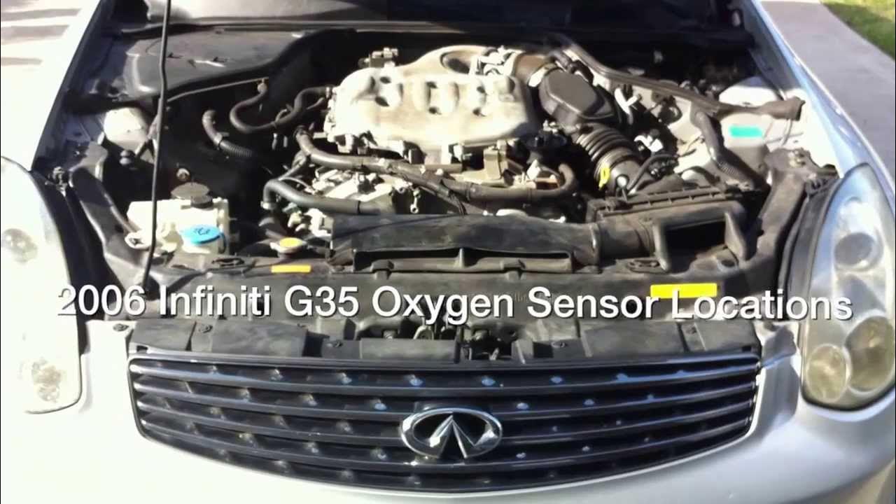 2006 Infiniti G35 Oxygen O2 Sensor Locations - YouTube