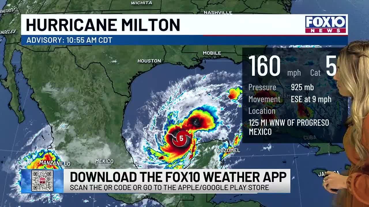 Hurricane Milton blows up to Category 5 - YouTube
