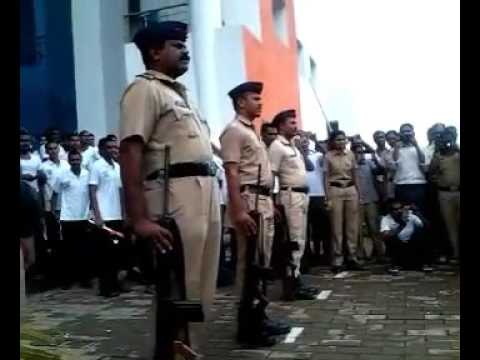 Police salute in Ganpati bappa