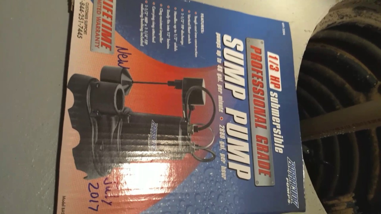Barracuda sump pump gets the job done. YouTube
