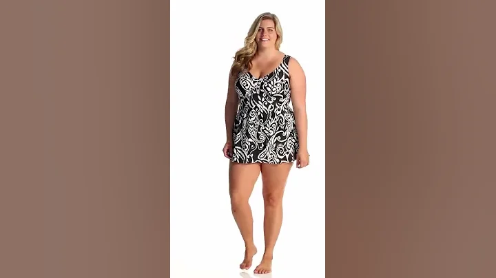 Maxine Plus Size So Chic Empire Swimdress | SwimOutlet.com