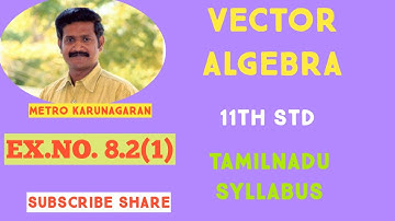11th Std Maths Ex.8.2(1) Verify whether the following ratios are direction cosines of some vector or