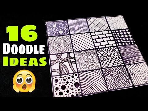 16 Easy Doodle Patterns / Zentangle Art / Doodlin - Doodle Art