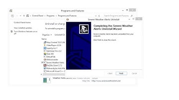 How to uninstall Severe Weather Alerts - Microsoft Windows