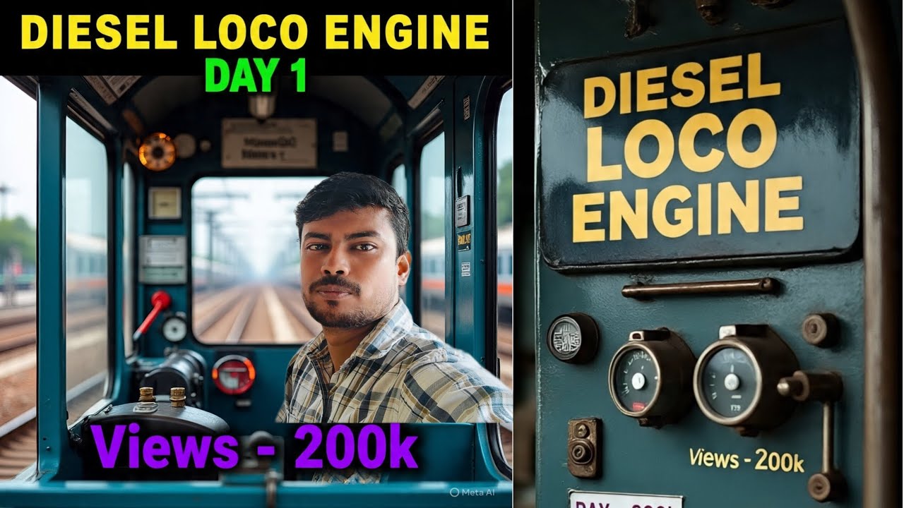 কিভাবে ট্রেন চলে  🤔🤨? ইঞ্জিন এ কি কি লাগানো থাকে😯😦  Diesel Loco Engine Day - 1. 
