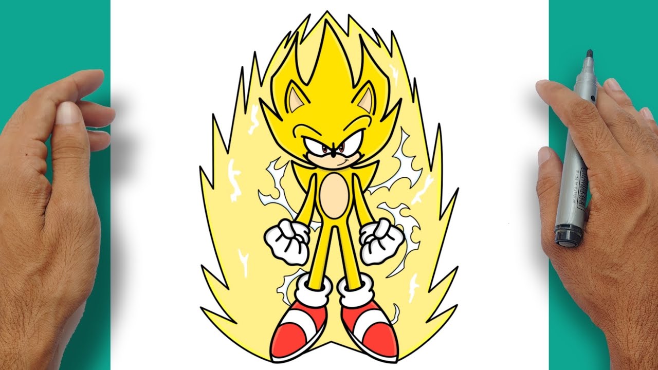 How to Draw SUPER SONIC Easy Step by Step | Sonic - YouTube