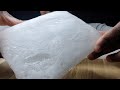 Super crunchy  ice pillow fail  more solid than hollow lol  iceeating asmr asmrice