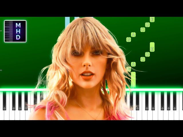Taylor Swift - champagne problems (Piano Tutorial Easy) class=