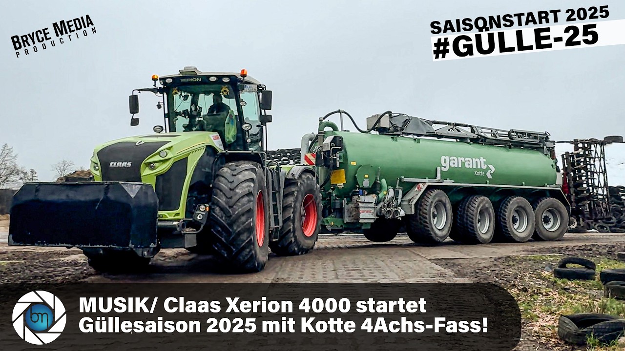 GÜLLE-2025 Claas Xerion 4000 +.Kotte Garant & 2 Fendt 828 Vario & Valtra + Joskin Güllefass /BIG-BOM