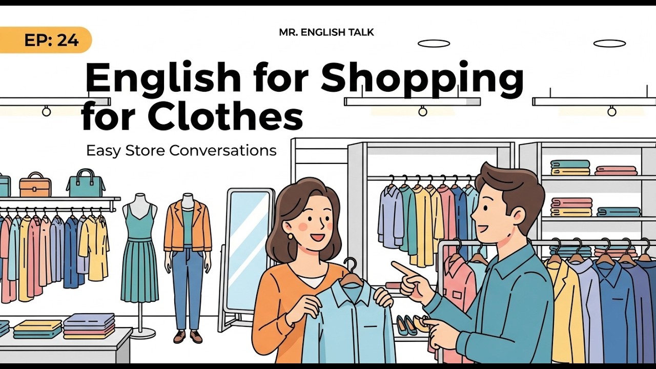 English for Shopping for Clothes | Easy English for Beginners - YouTube
