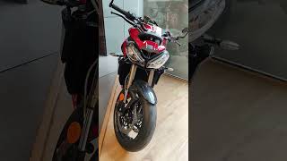 #triumph #streettriple #hyderabad finally in flesh in showrooms #like and #subscribe