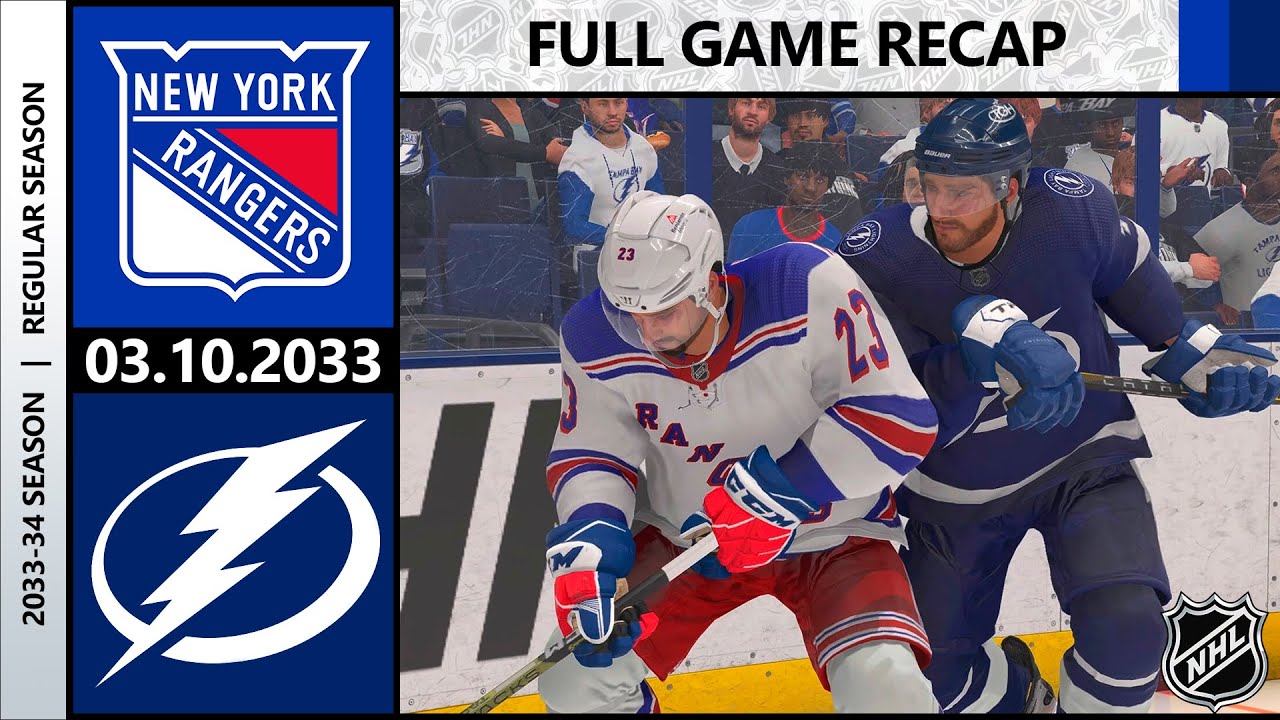 NHL 24 New York Rangers vs Tampa Bay Lightning Regular Season, Game