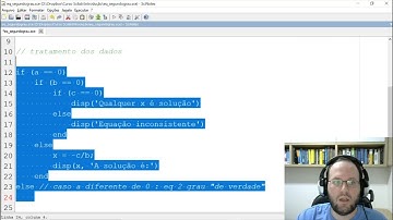 Aplicação do comando if: resolução de uma equação de segundo grau