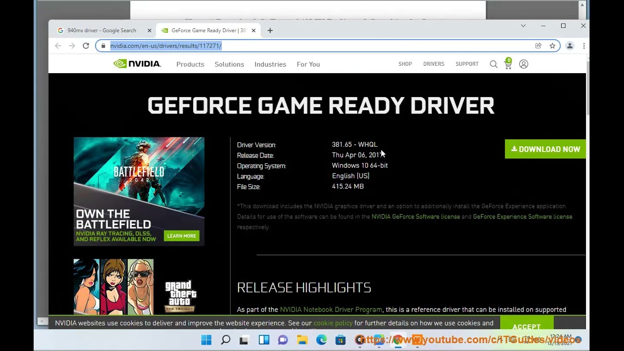 nvidia geforce 940mx driver windows 10
