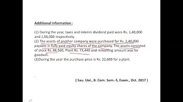 FUND FLOW STATEMENT, VIDEO LECTURE - 8 ( FFS - Q. 6 )                        NAYAN GADHIA