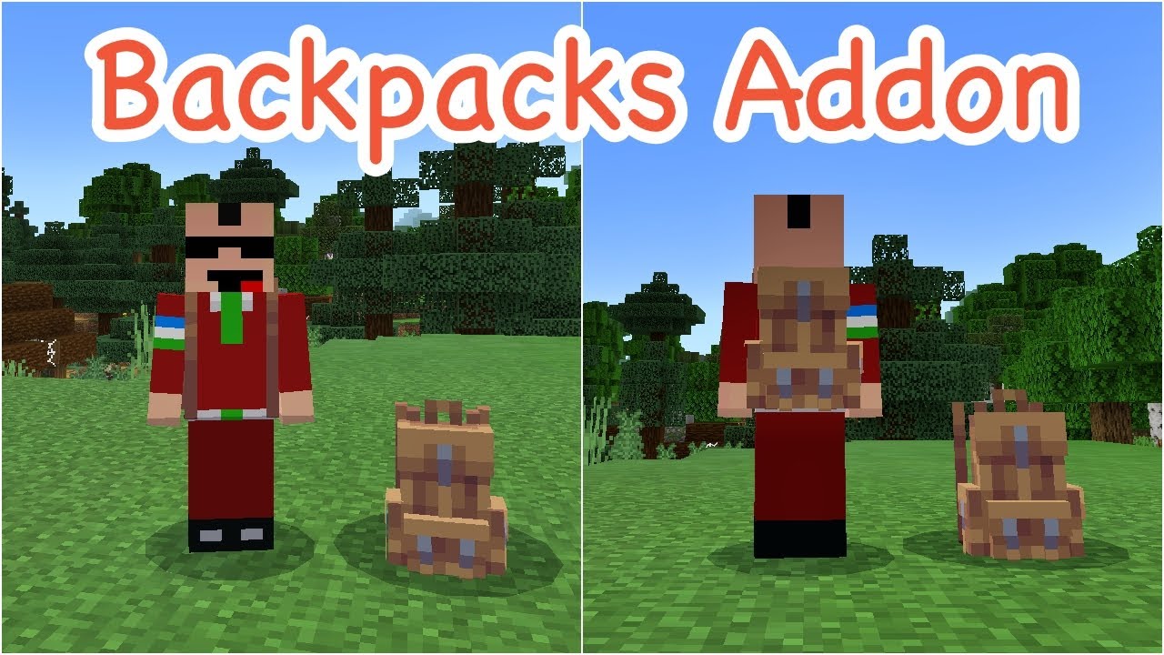 Backpack in Minecraft PE Backpacks Addon Tutorial YouTube