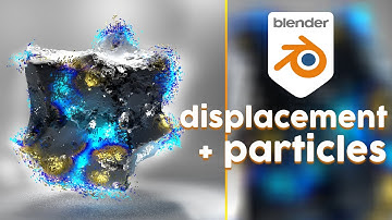 rock with abstract texture and bizarre particles [blender tutorial]