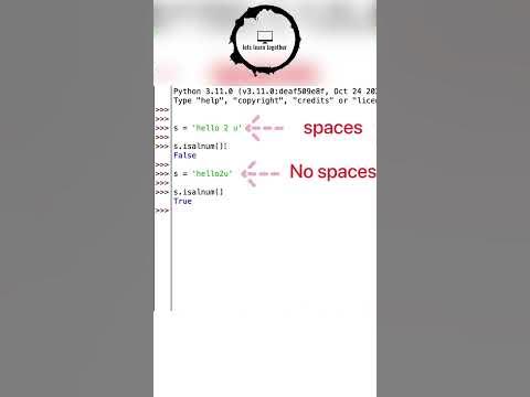 Python String Method (Isalnum) - YouTube
