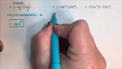 Polynomials - Multiplying Monomials