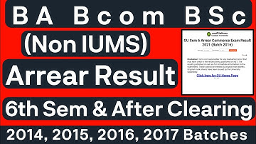 UG Results of 2014, 2015, 2016, and 2017 (Non-IUMS) examinations | BA Bcom BSc