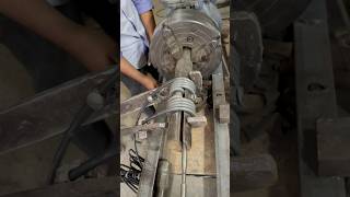 Heavy Duty Centre Bend Double Spring Making | Vintage Lathe Iron Wire Craft #shorts #diy