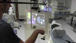 Intra-operative Leap Motion Interaction with medical image data on a CT scanner radiation shield