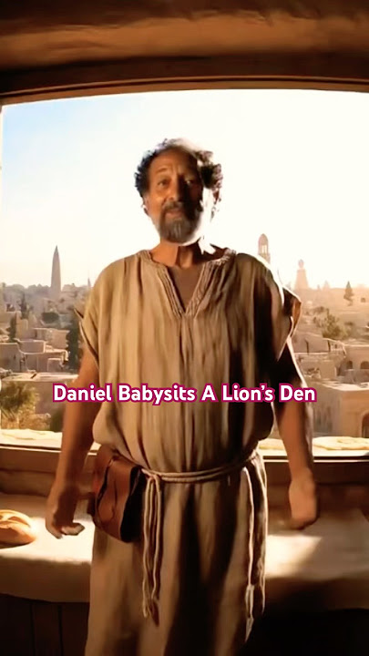 Daniel Stares Down Lions #biblestories #daniel #veo3