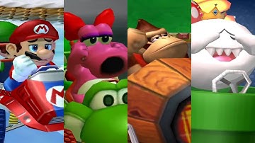 Mario Kart: Double Dash!! - All Characters Losing Animations [HD] (GameCube)