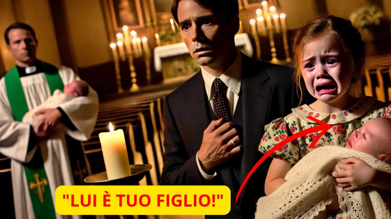 Una bambina entra in chiesa piangendo con un bambino e distrugge il ...