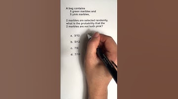 Probability Math Problem | Random Selection Of Colored Marble